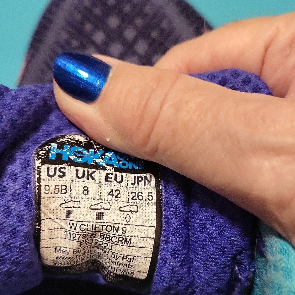 Hoka Women's Purple and Teal Athletic Shoes - Picture 5 of 8